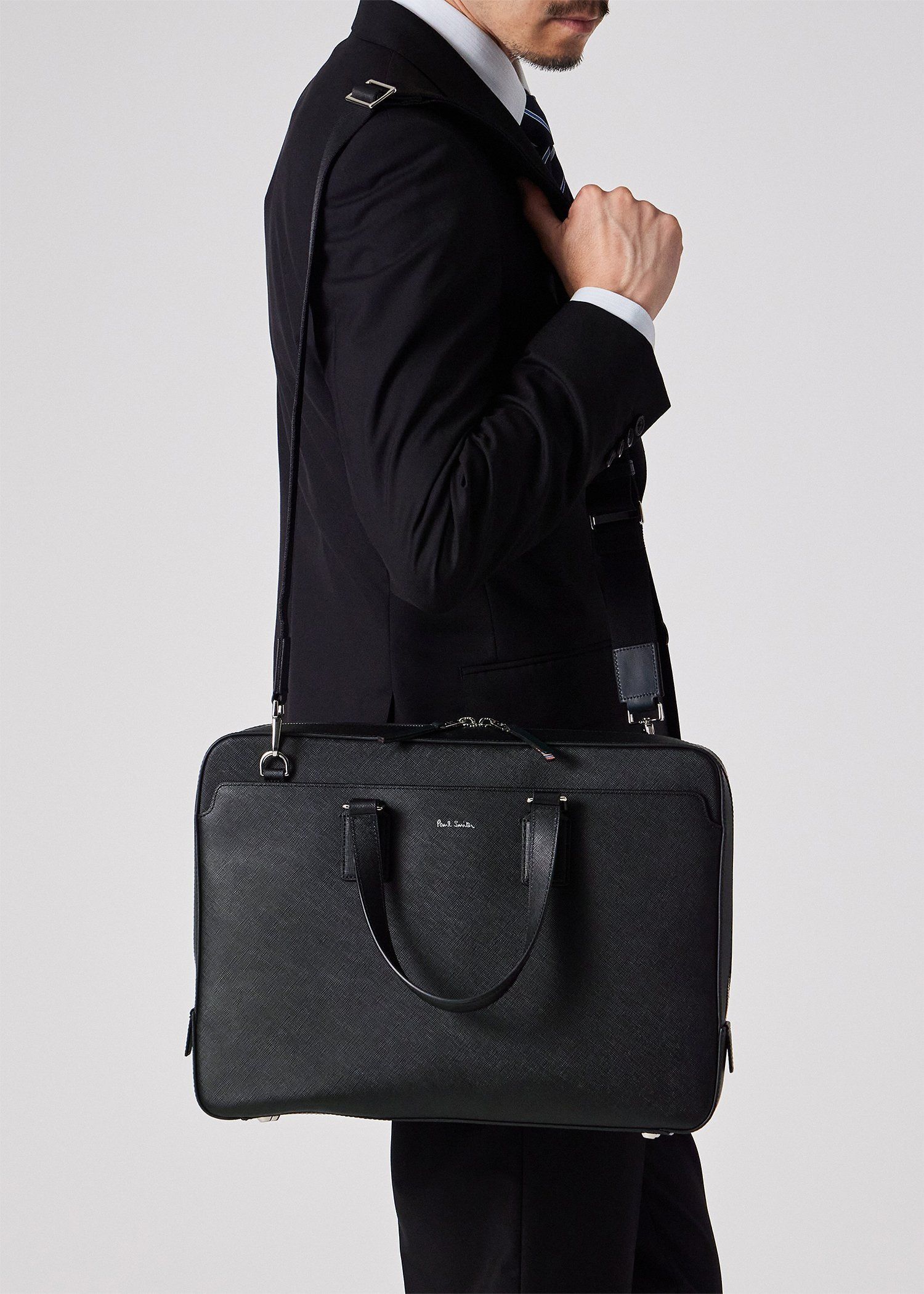 シグネチャーストライププラー ブリーフケース