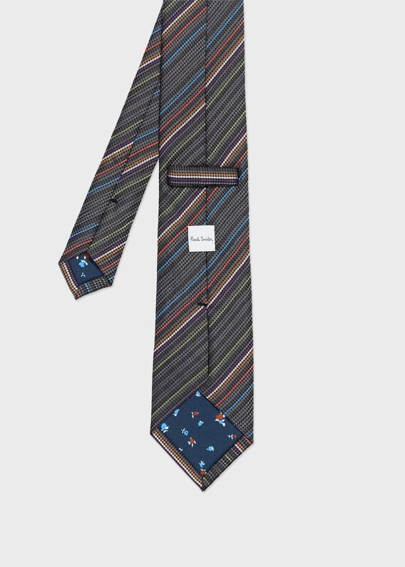 Paul Smith ナロータイ マルチカラー ストライプ 日本製 cross9_tie-ps-06