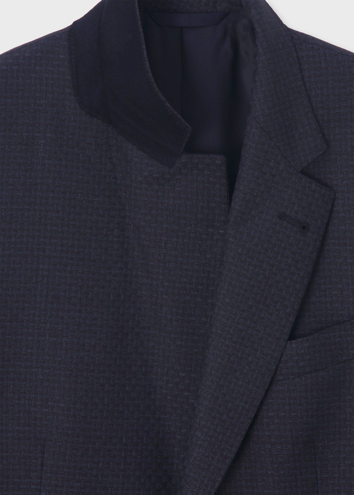 テクスチャードチェック シングル2B スーツ（ネイビー） ｜ポール・スミス