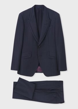 テクスチャードチェック ピークドラペル スーツ