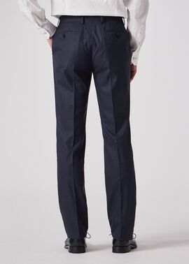 テクスチャードチェック ピークドラペル スーツ（ネイビー） ｜ポール