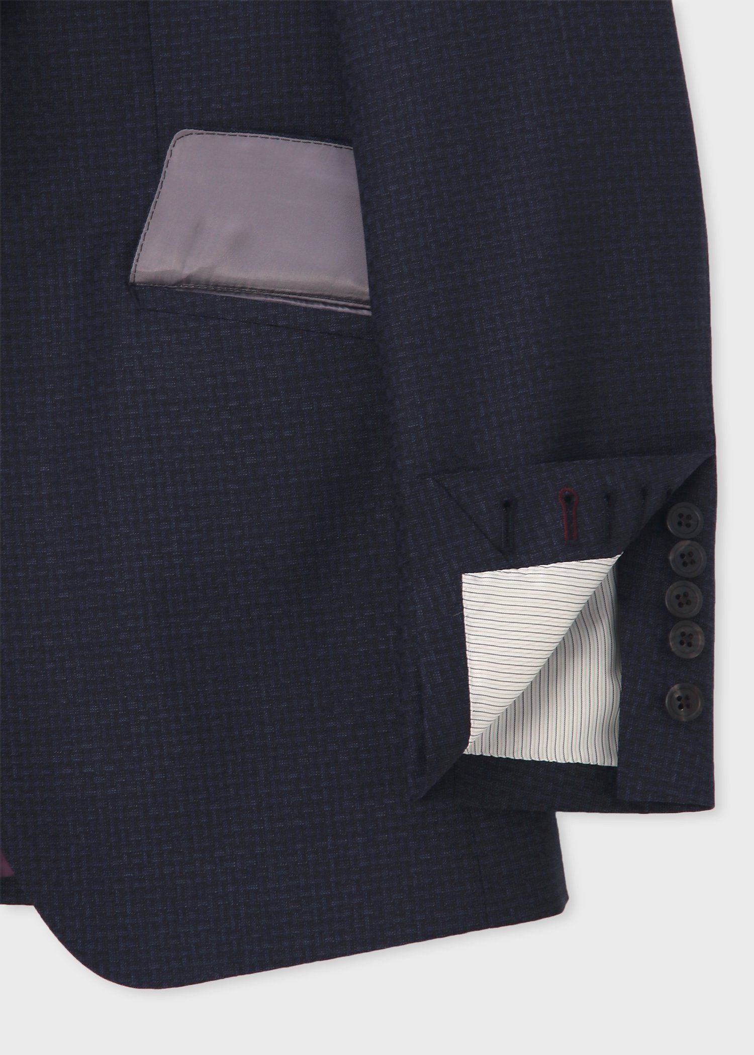 テクスチャードチェック ピークドラペル スーツ