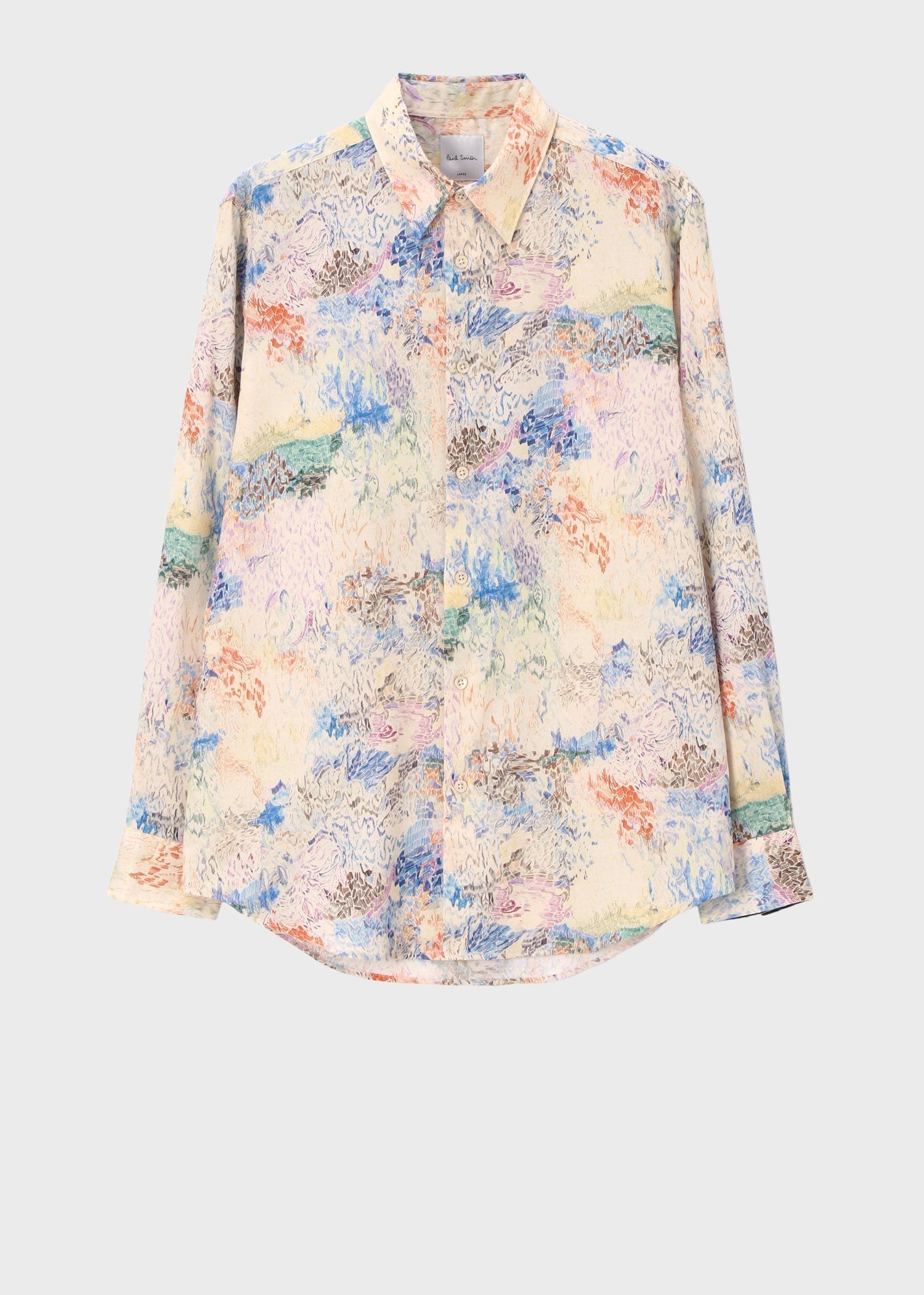 新品タグ付き ポールスミス 総柄 シャツ メカプリント L Engrained