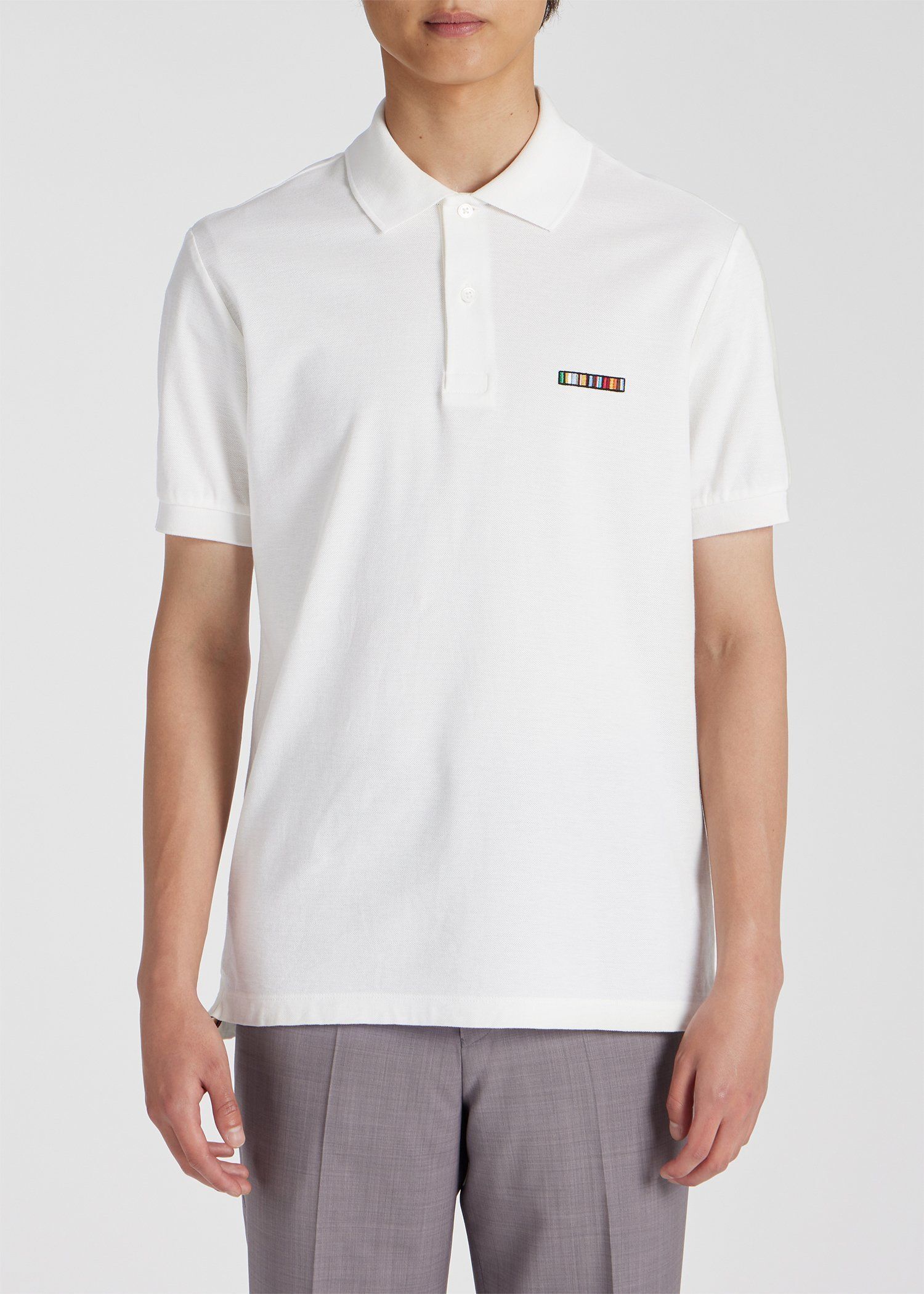 ’Signature Stripe Bar’ 半袖ポロシャツ Signature Stripe Bar