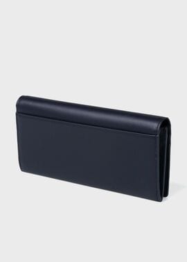 ◆高級レザー◆ 新品　ポールスミス 長財布　ネイビー　メンズ 31q046 ポールスミス 財布 長財布 ラウンドファスナー 紺(ネイビー) Paul