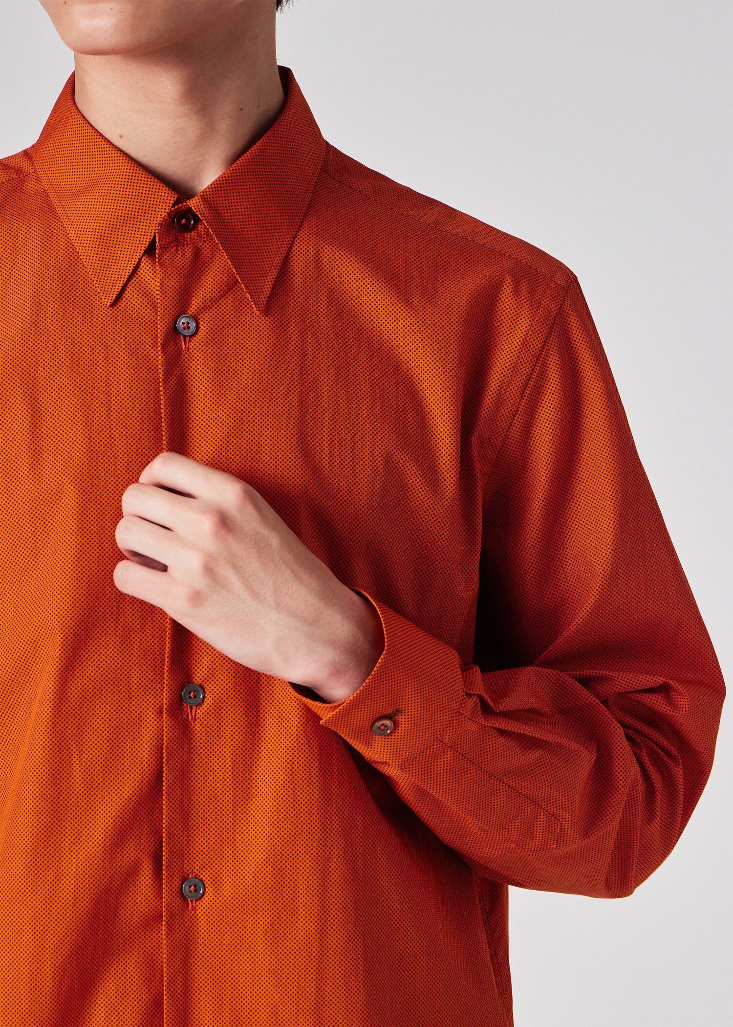 クラシックピンドット シャツ（レッド） ｜ポール・スミス