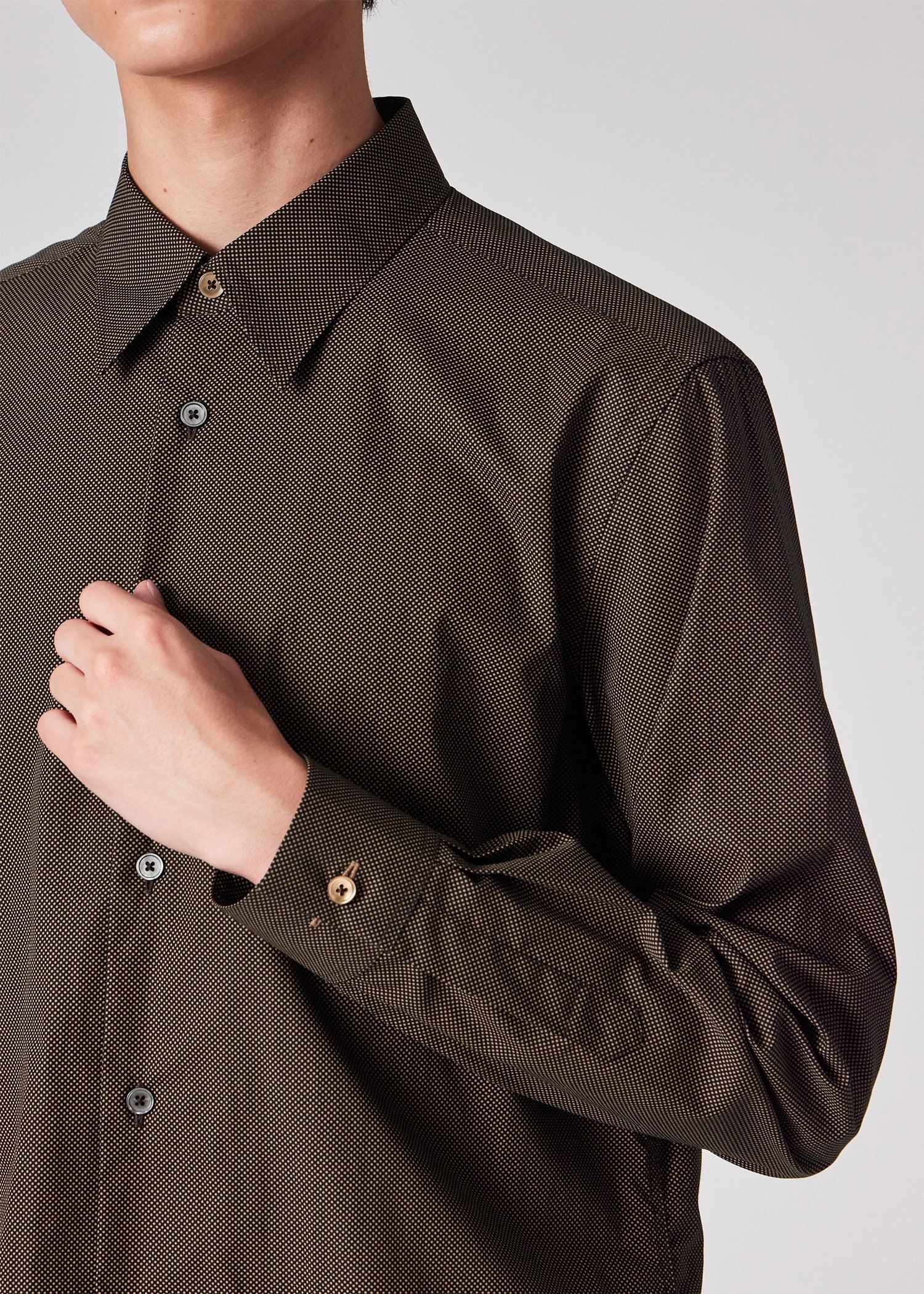 paul smith ポールスミス ドットシャツ ポールスミス PaulSmith 半袖シャツ ドレスシャツ ドット柄 総柄 M