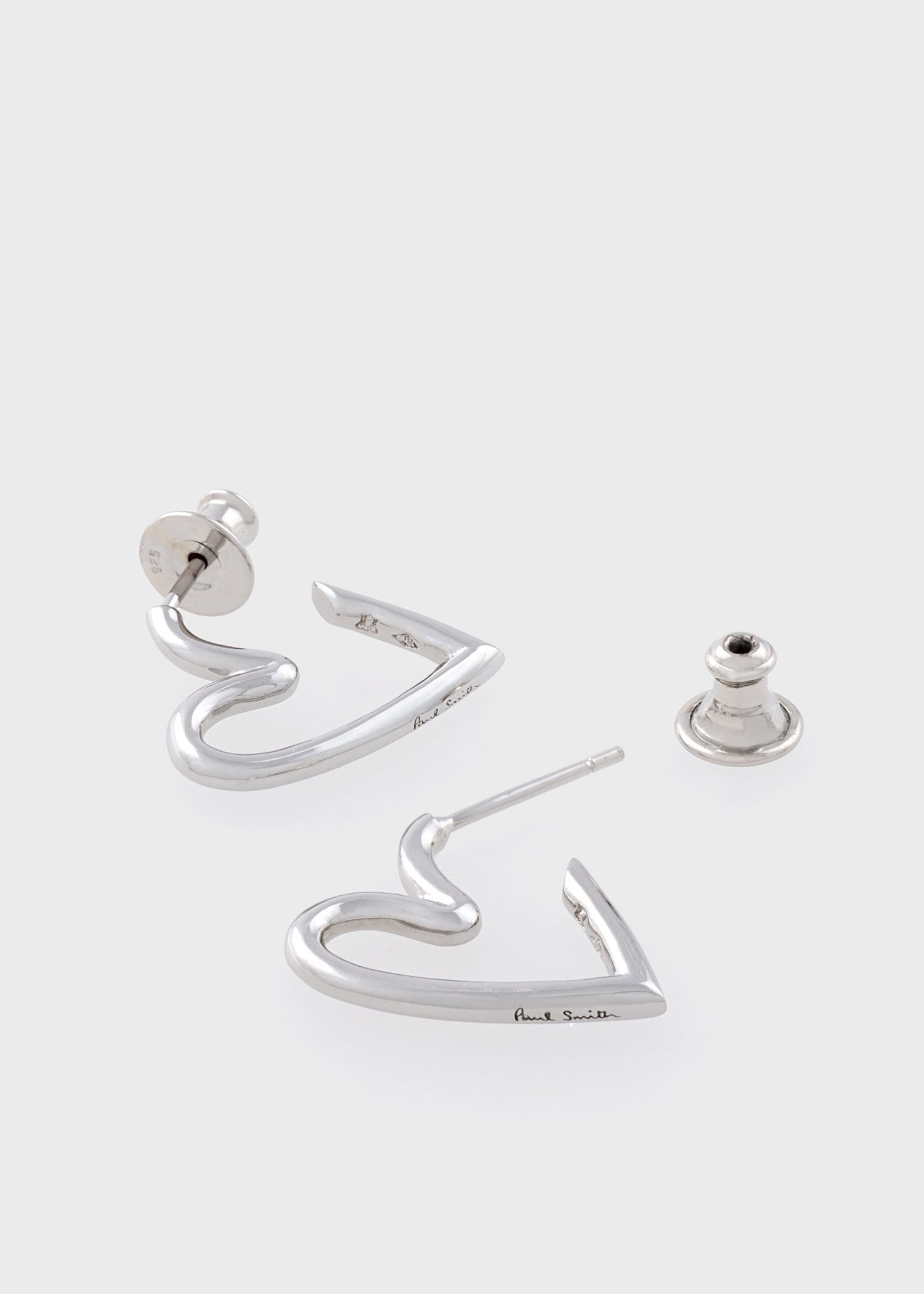 ウィメンズ ハートミックスチェーン ピアス（シルバー