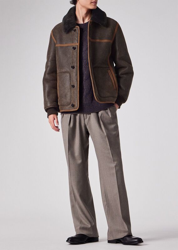 Paul Smith キャメル レザージャケット XL Paul Smith（ポールスミス）の「ラムレザー ライダース