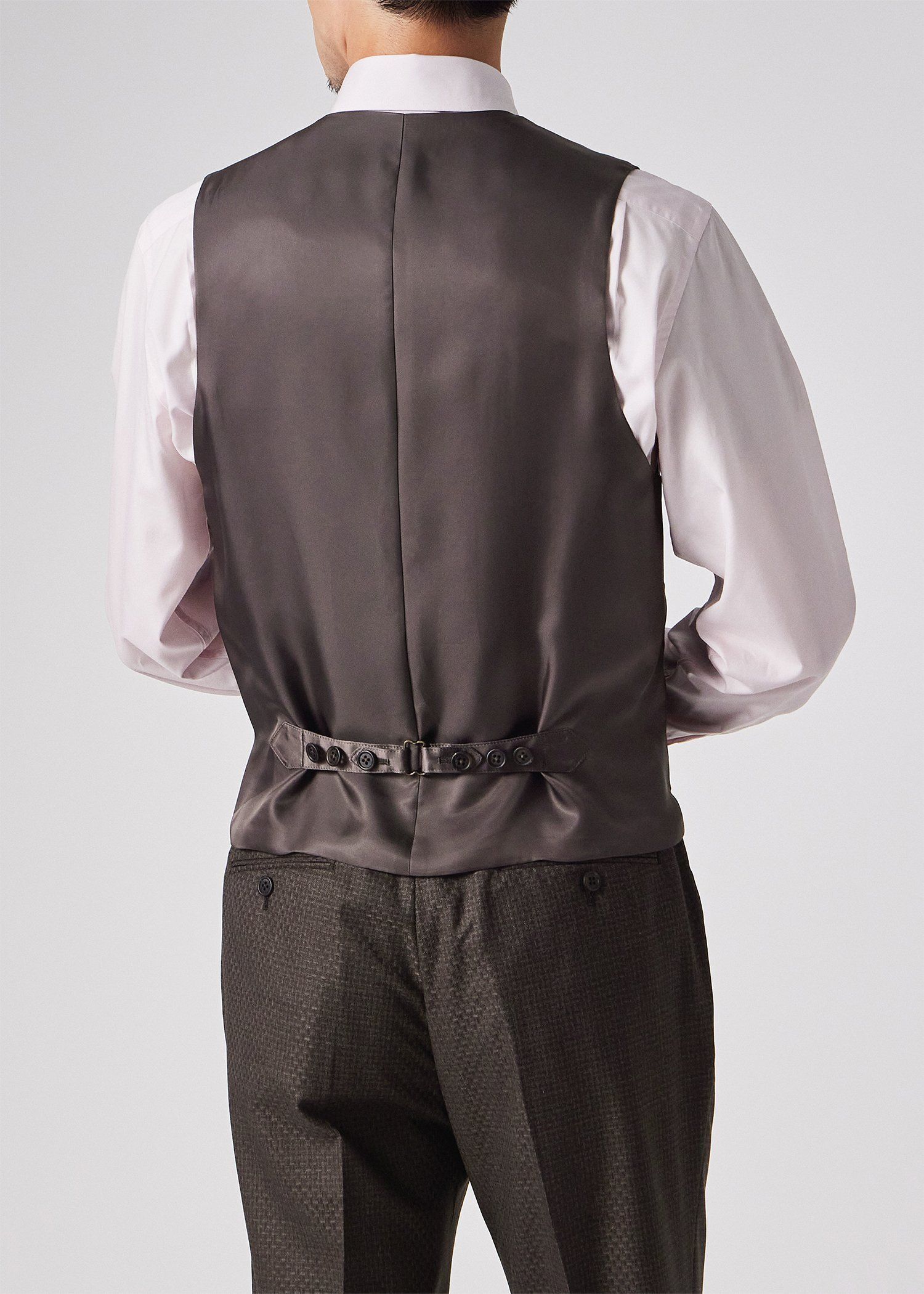 テクスチャードチェック 6B ベスト