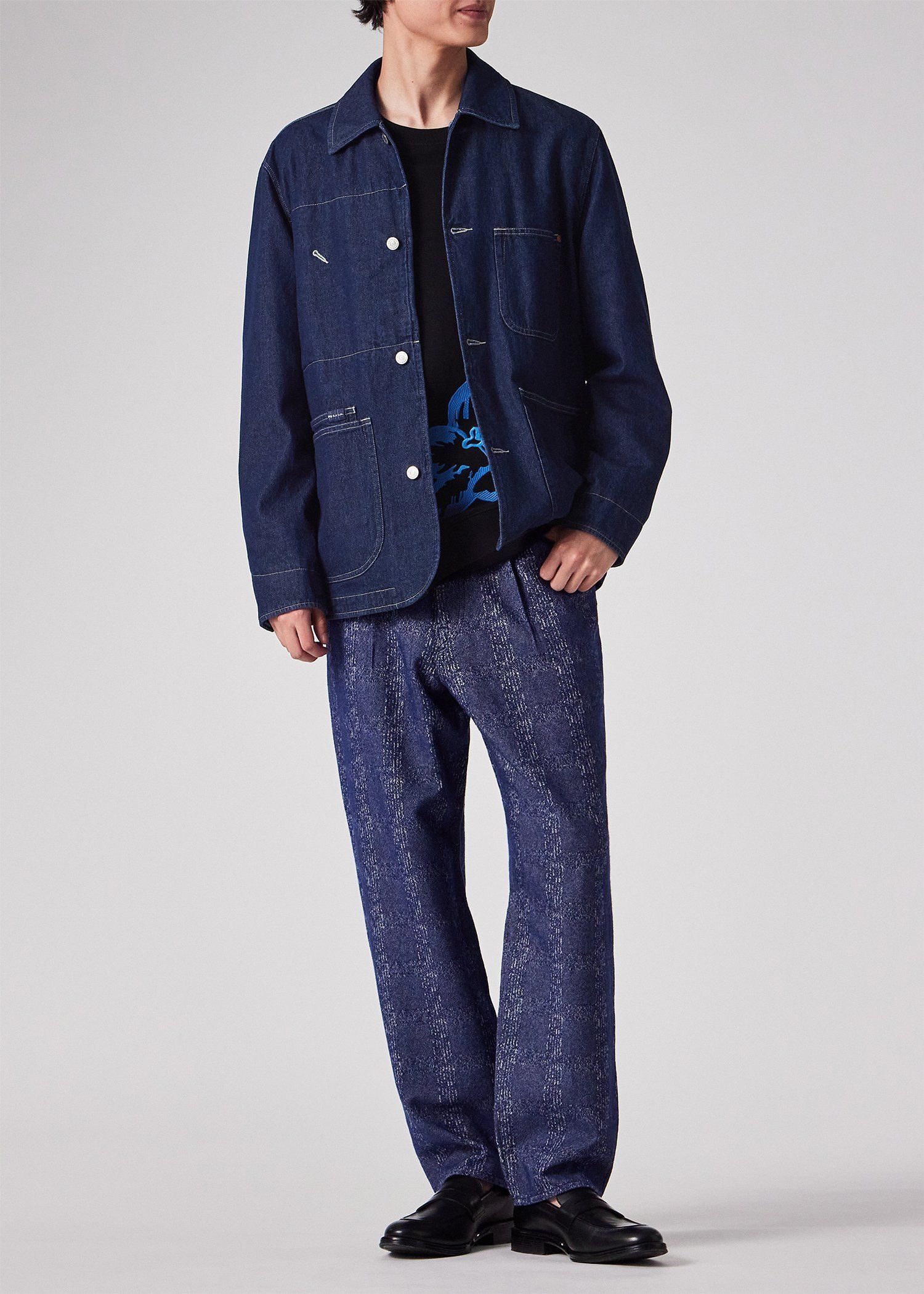 インディゴデニム カバーオール