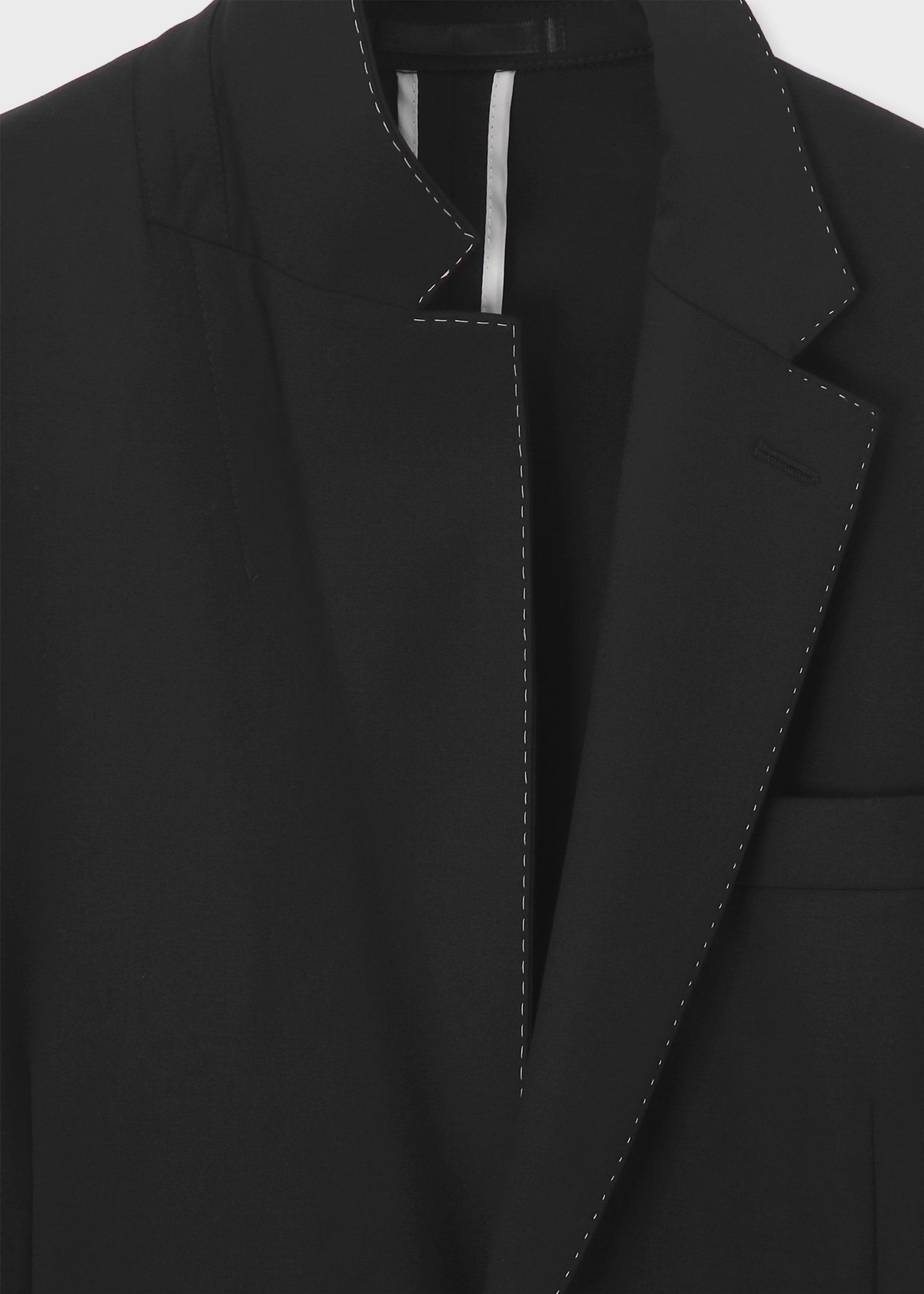 美品 Paul Smith ポールスミス ストレッチ アンコン ジャケット 黒 パフォーマンスストレッチ 2Bジャケット（ダークグレー