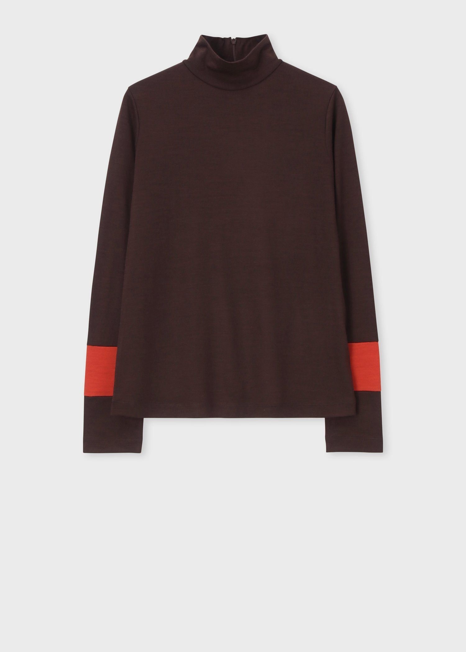 ウィメンズ コントラストカラー ハイネック カットソー