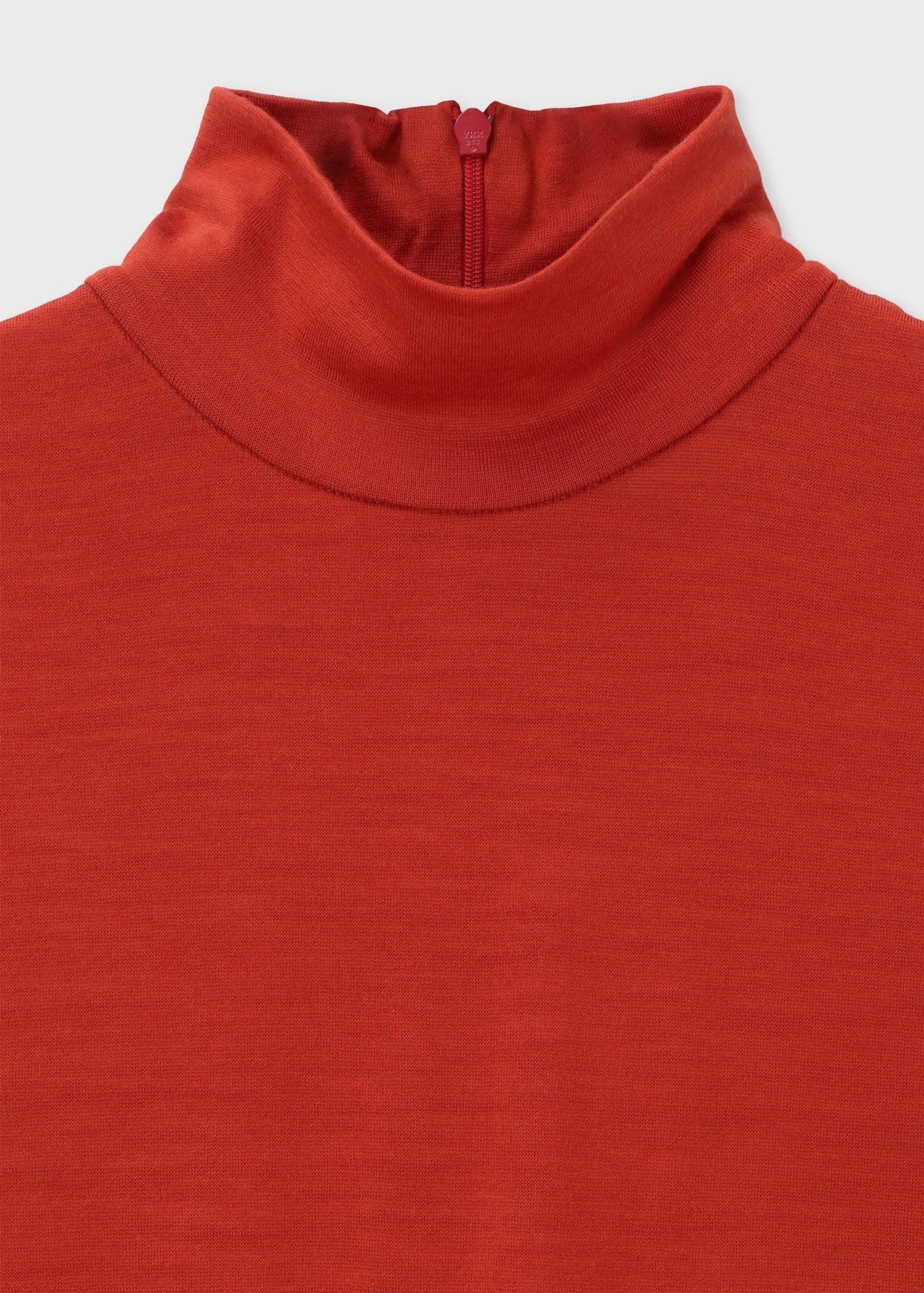 ウィメンズ コントラストカラー ハイネック カットソー