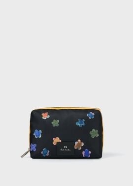 "PS Happy" インキーフラワーズ プリント ポーチ