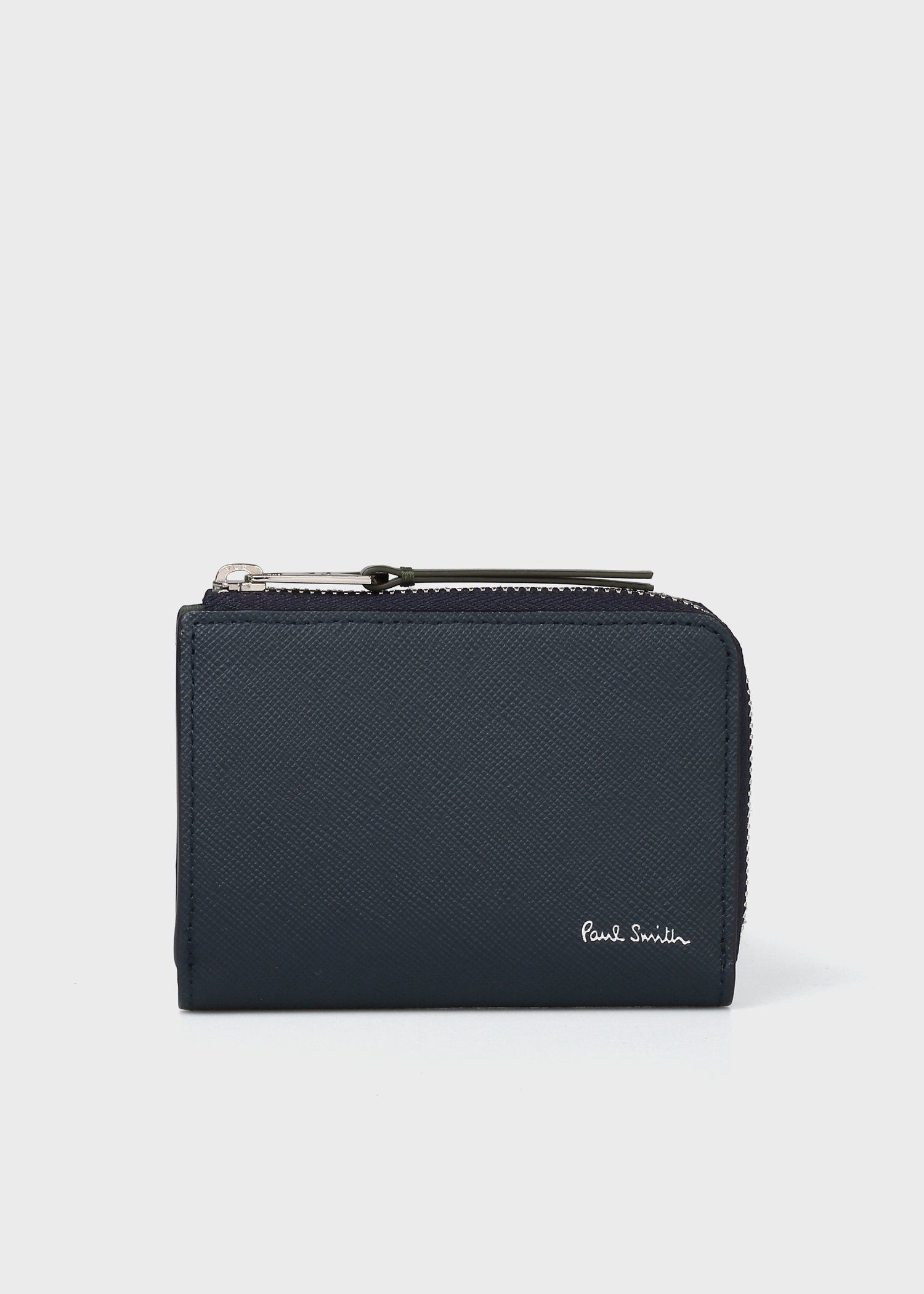 ポールスミス ブライトストライププラー カード&コインケース ネイビー ブライトストライププラー コイン&パスケース（ネイビー