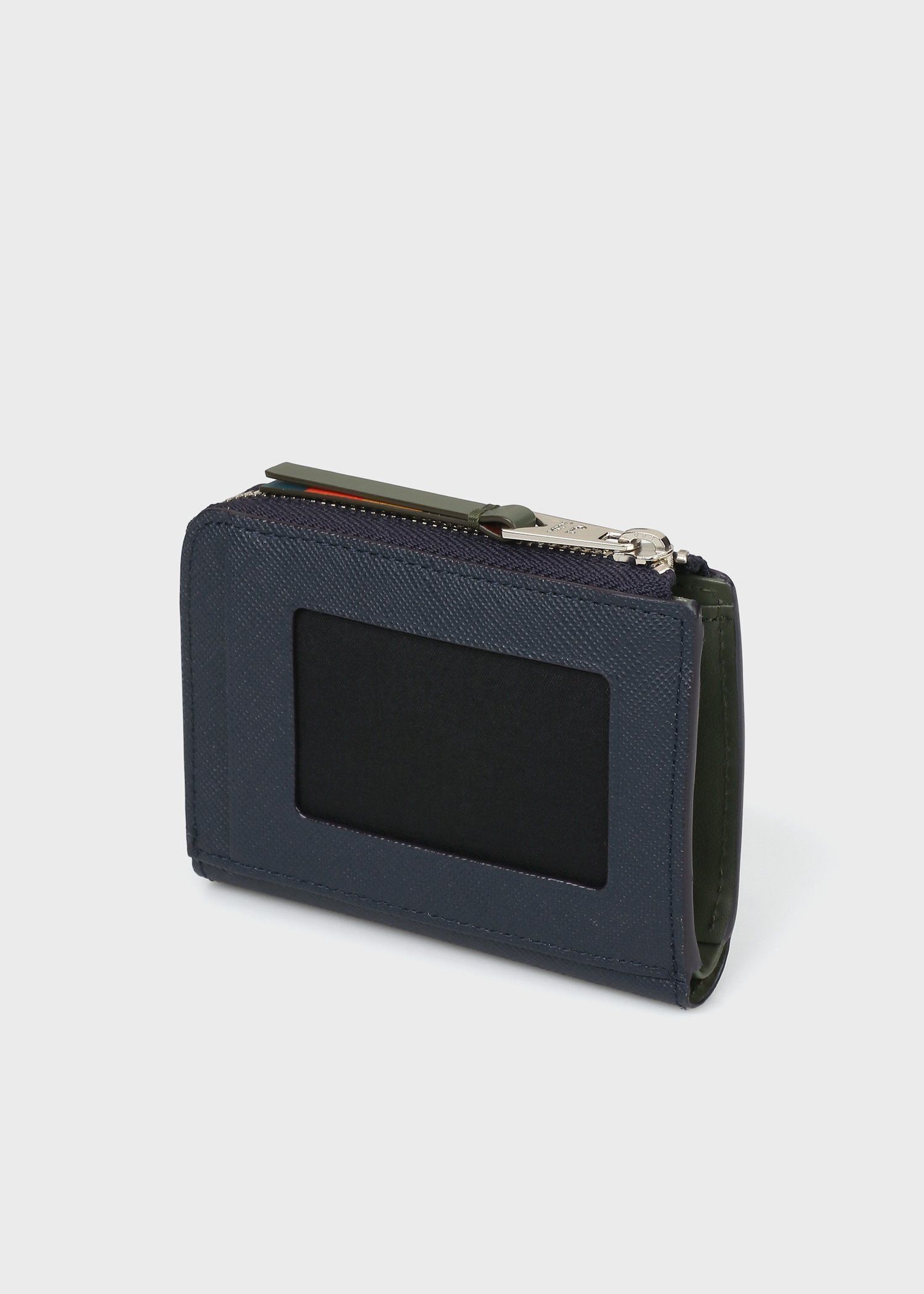 ブライトストライププラー コイン&パスケース（ネイビー） ｜ポール