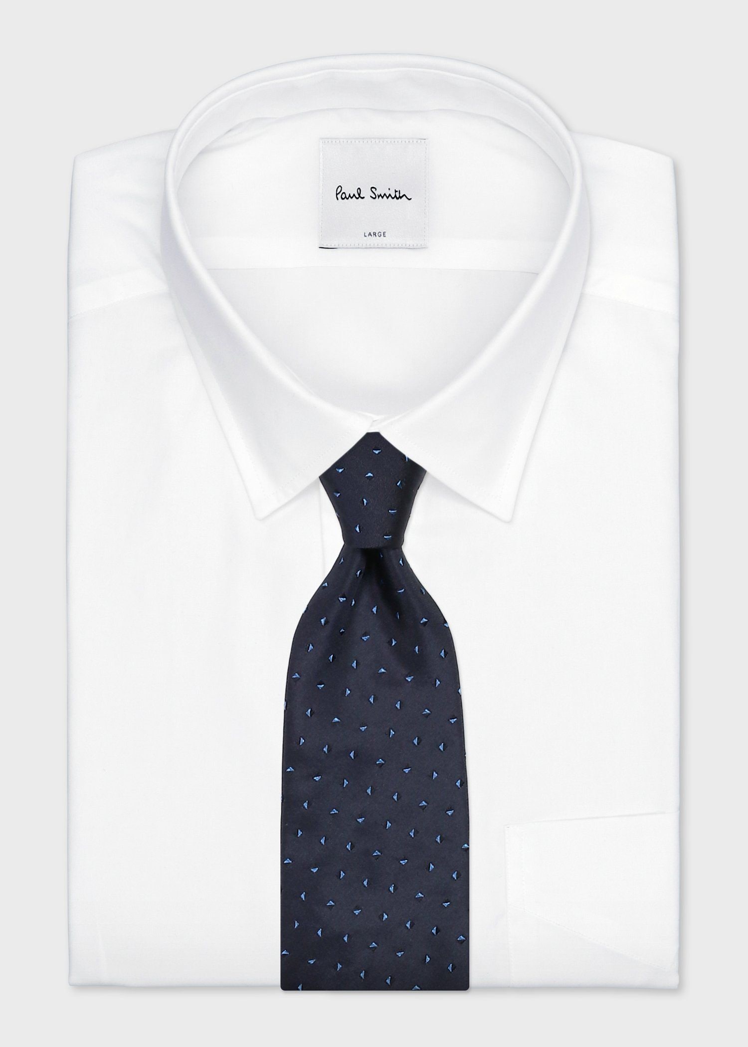 バイカラースクエア タイ（ネイビー） ｜ポール・スミス