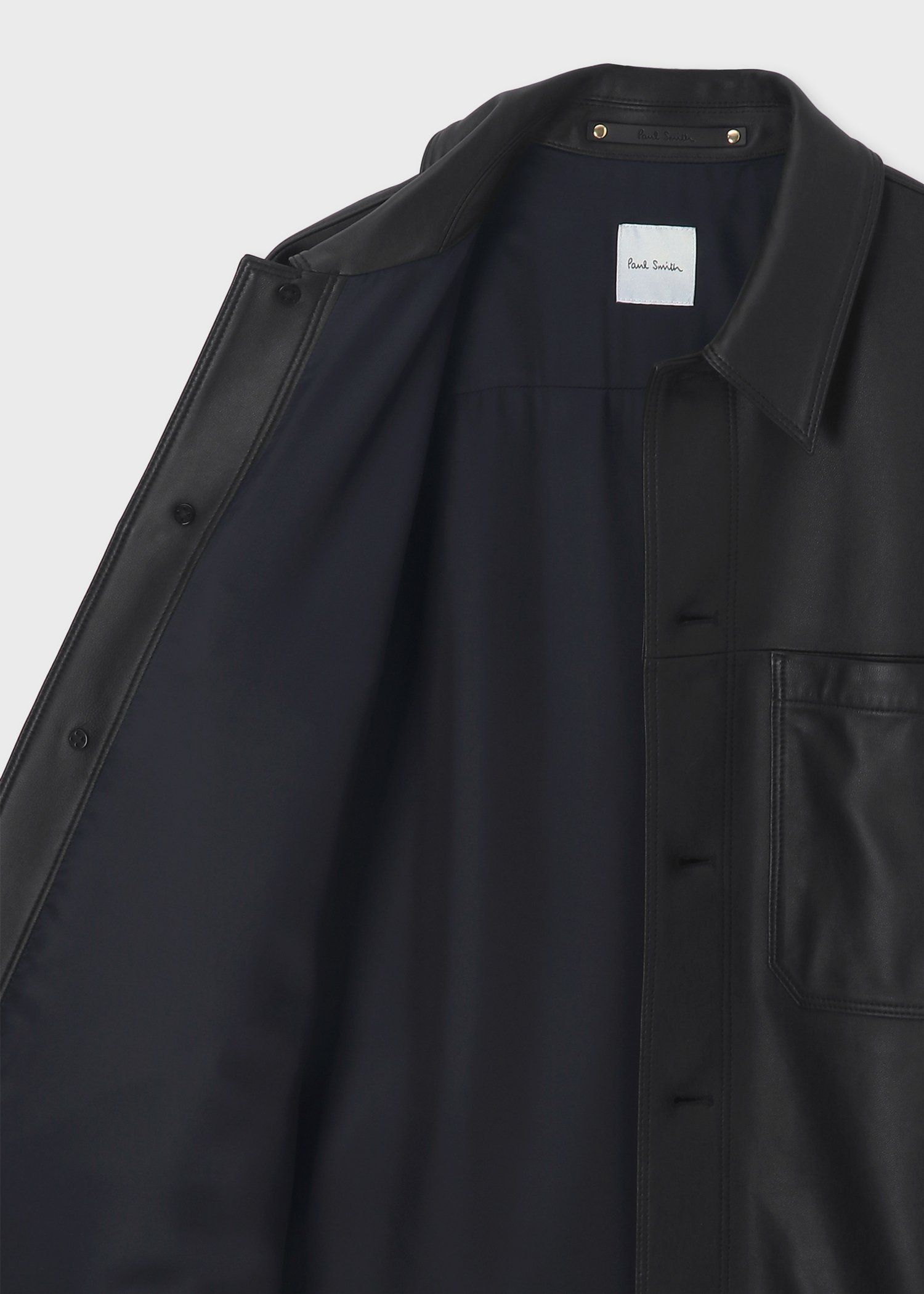 ブラックレザージャケット Paul Smith Paul Smith(ポールスミス) レザーテーラードジャケット214308