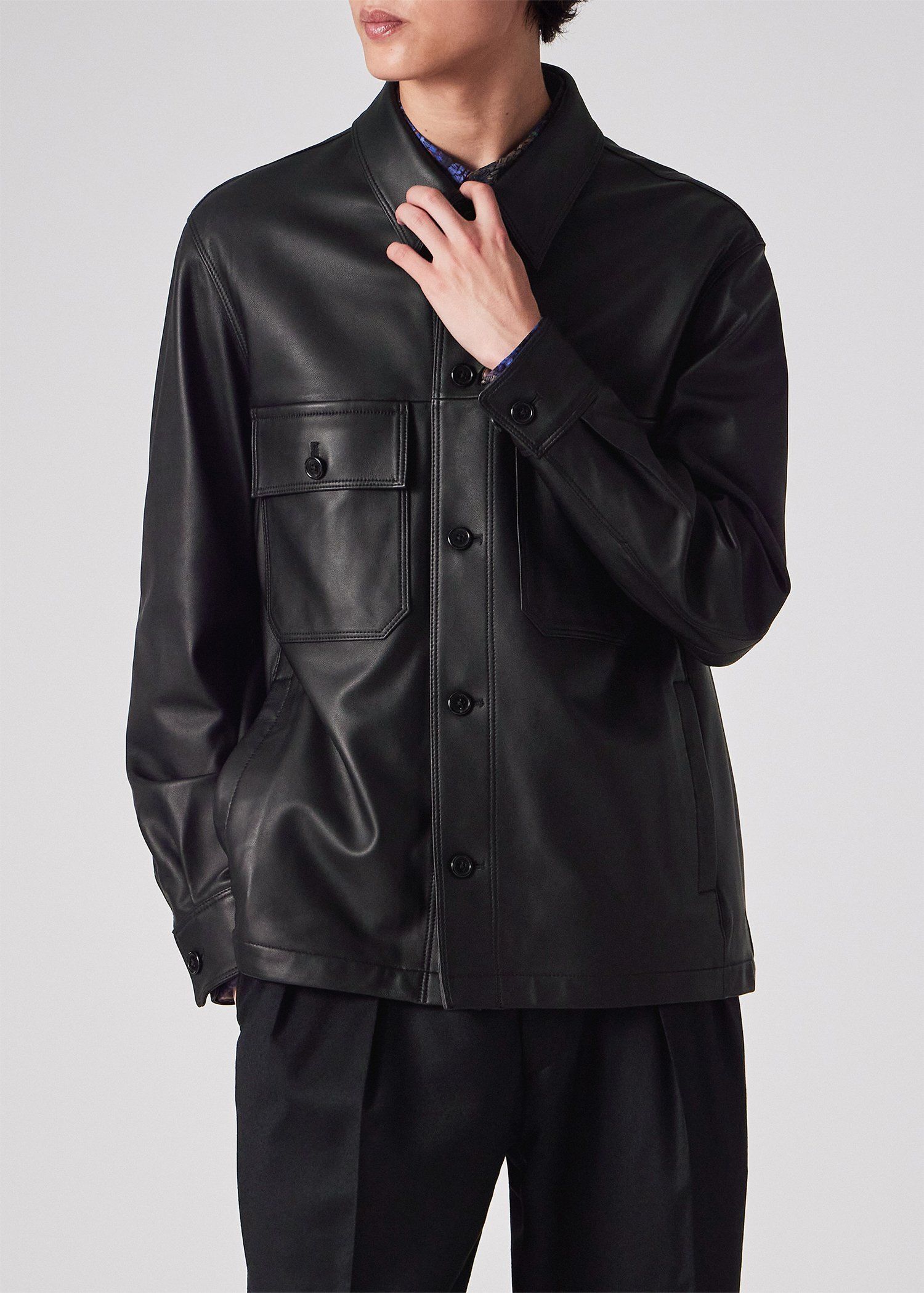 美品！ポールスミス　レザー　ジャケット ポールスミスPaul Smith LONDON レザーダイヤモンドキルティング