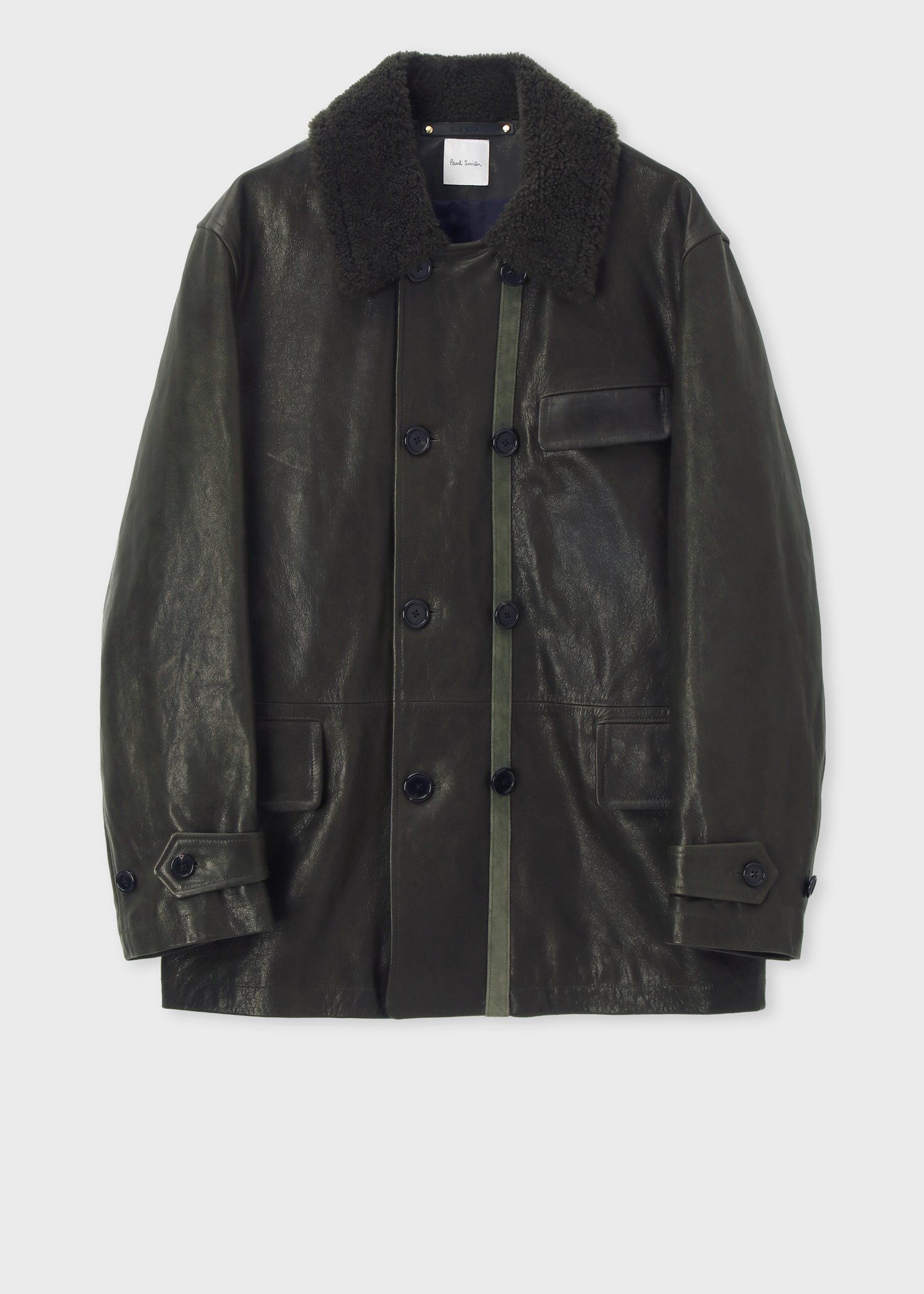 ダブルブレスト ゴートレザーブルゾン