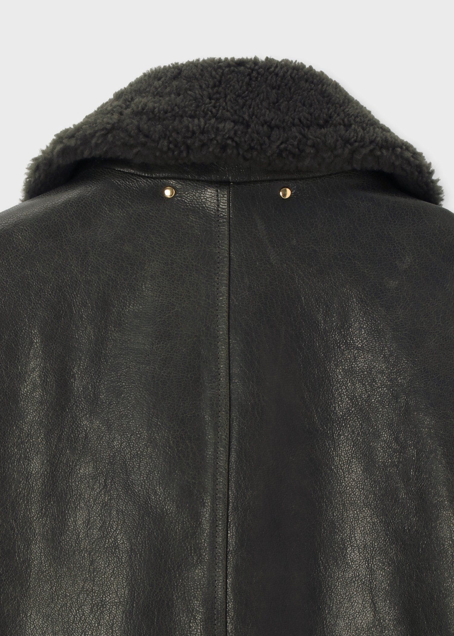 ダブルブレスト ゴートレザーブルゾン