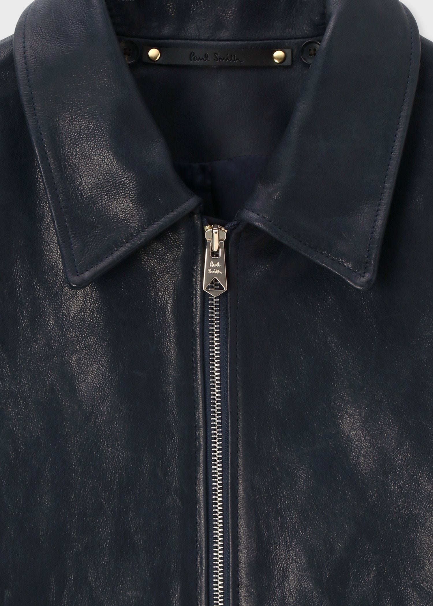 デタッチャブルボア ゴートレザーブルゾン（ネイビー） ｜ポール・スミス