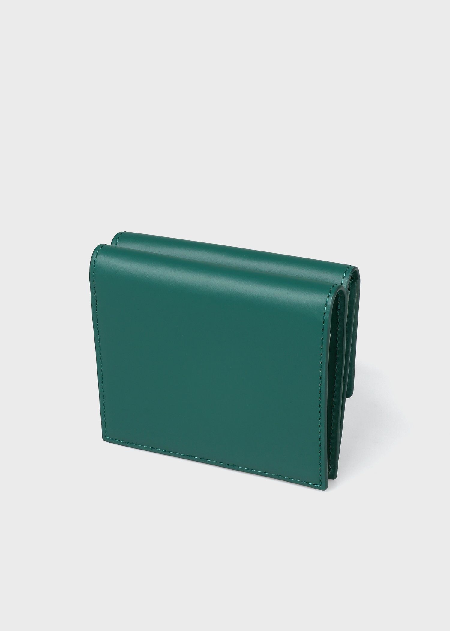 スワールカットカードレイヤー 2つ折り財布（ブルーグリーン