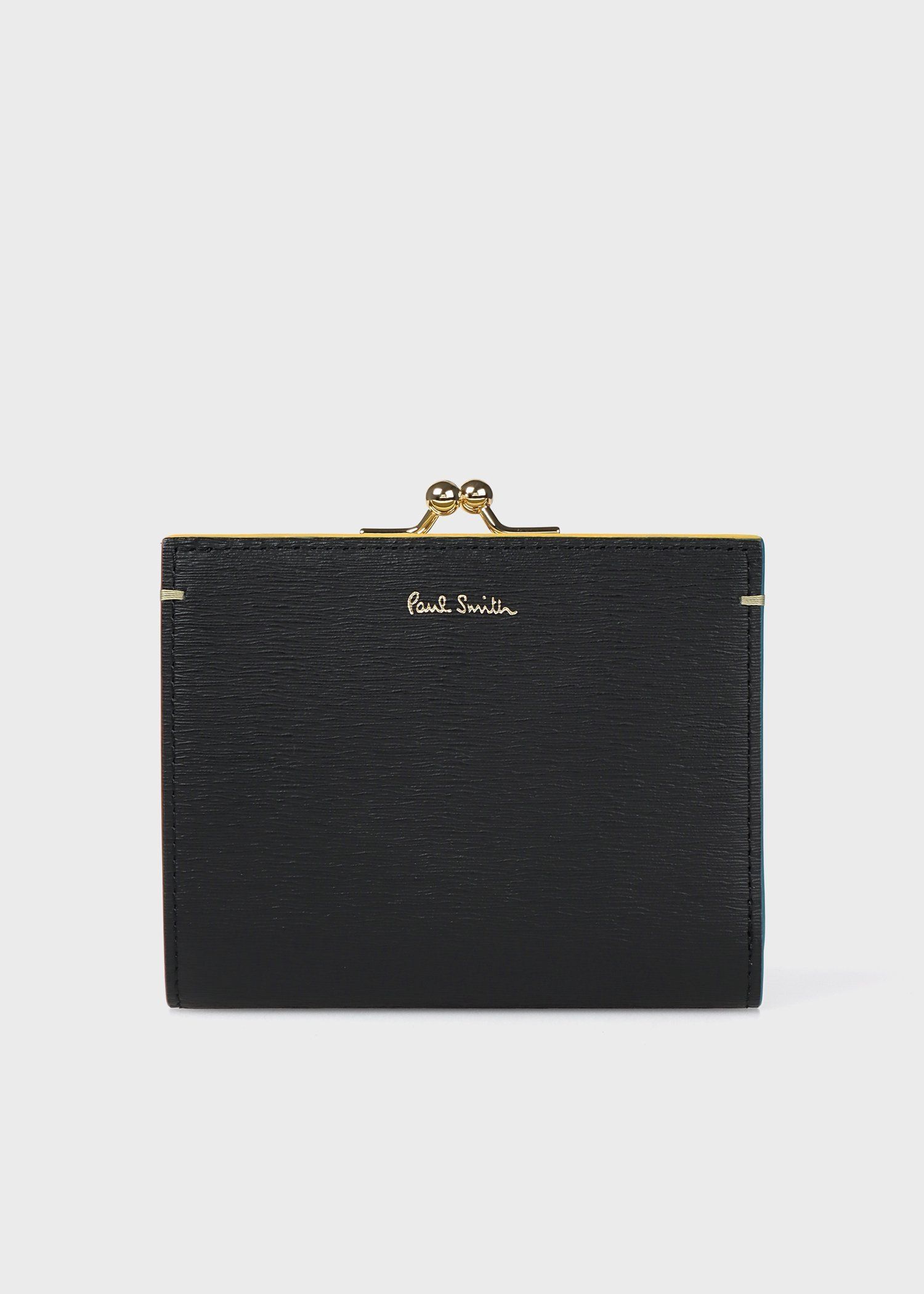 カラードエッジ がま口 2つ折り財布