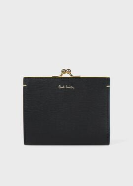 カラードエッジ がま口 2つ折り財布