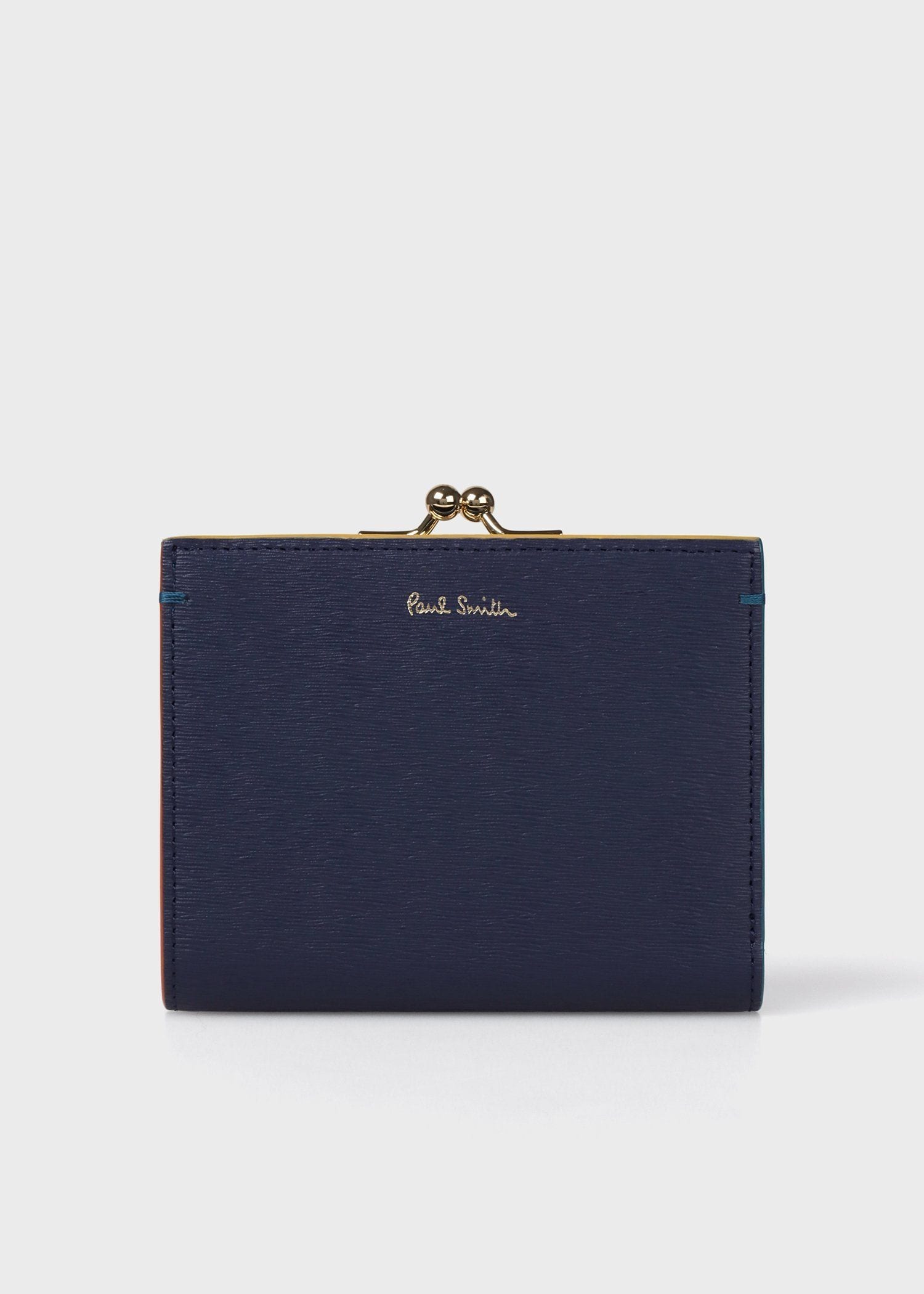 カラードエッジ がま口 2つ折り財布