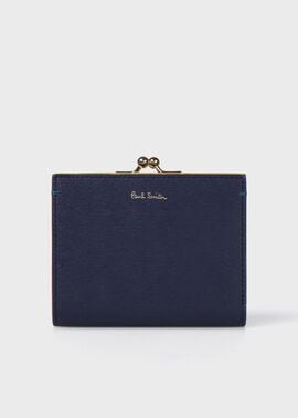 カラードエッジ がま口 2つ折り財布