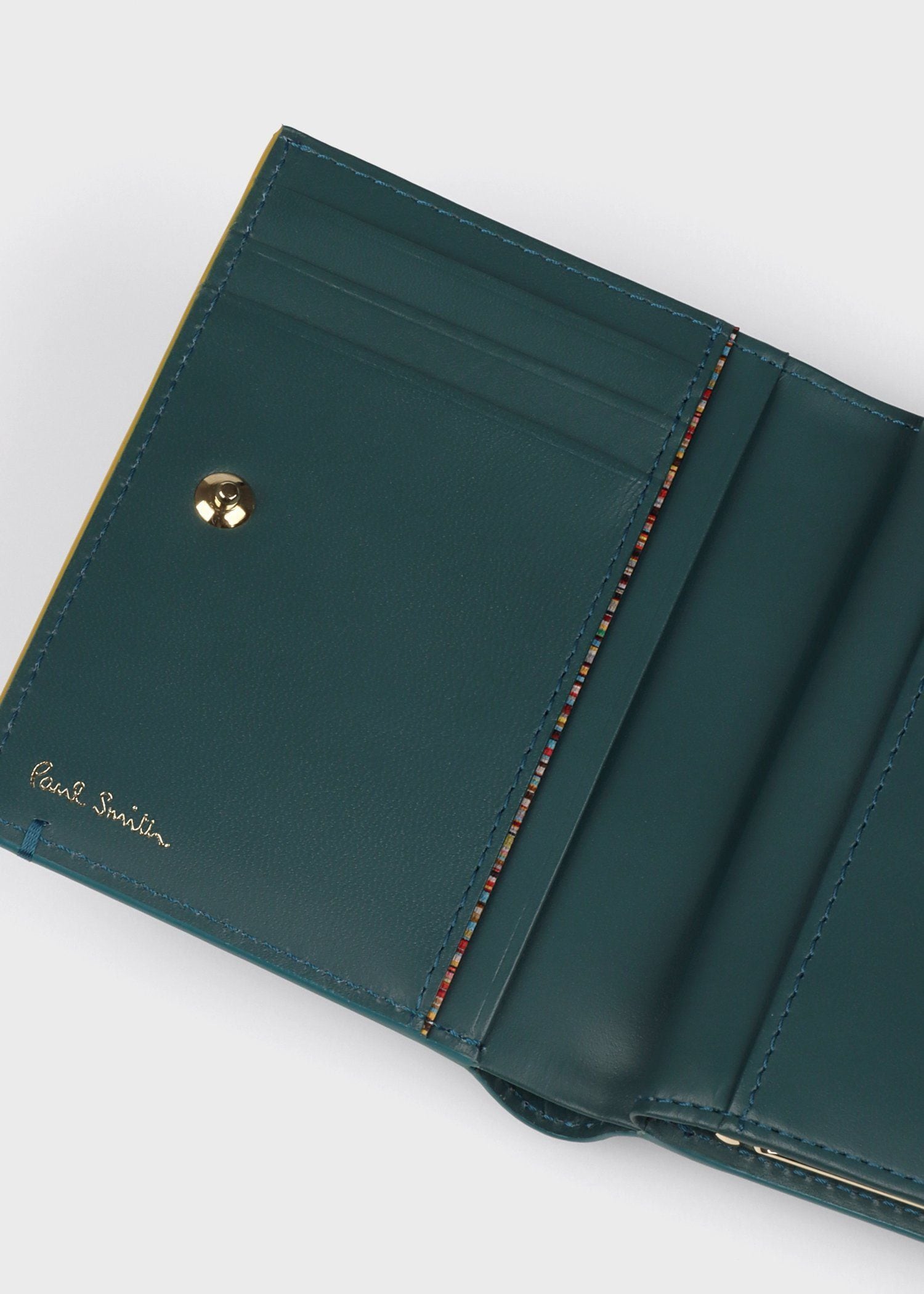 カラードエッジ がま口 2つ折り財布