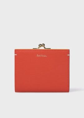 カラードエッジ がま口 2つ折り財布