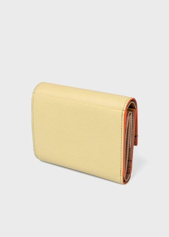 ◆高級レザー◆ 新品　ポールスミス 折り財布　キャメル　90wd643 花柄 ◇高級レザー◇ 新品 ポールスミス 折り財布 キャメル 90wd643 花柄