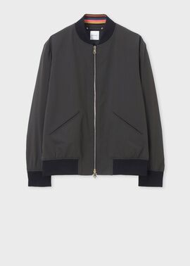 ポールスミス レザージャケット MA1 ボンバージャケット ブルゾン 革ジャン 中古・古着通販】Paul Smith (ポールスミス) ラムレザー