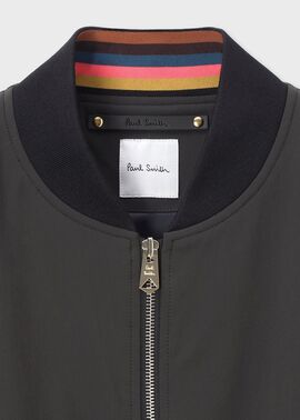美品 Paul Smith ポールスミス シアサッカーMA1 裏地模様ブルゾン 中古・古着通販】PAUL SMITH (ポールスミス) MA-1ブルゾン