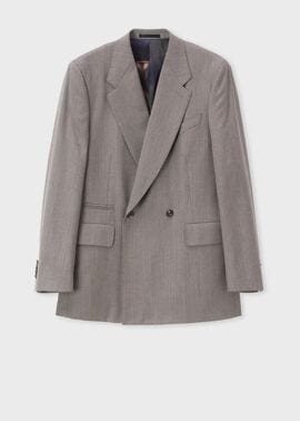 ウールカシミヤフランネル ダブルブレストジャケット