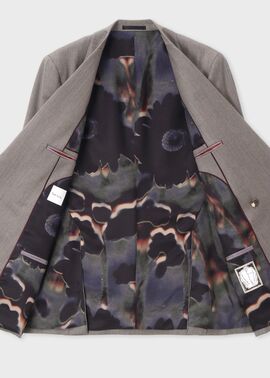 ウールカシミヤフランネル ダブルブレストジャケット（ブラウン