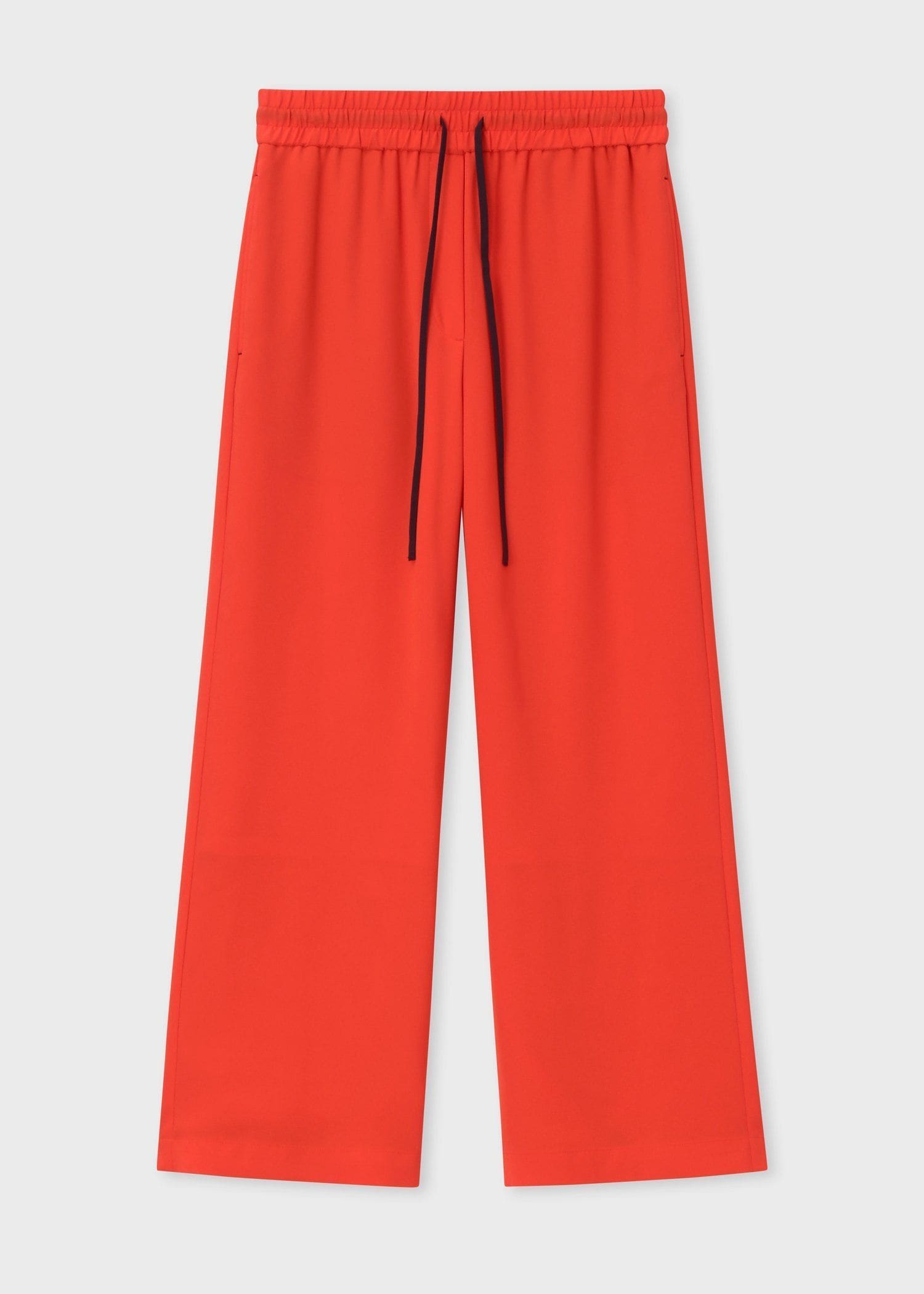 ウィメンズ バックサテン ジョーゼット ワイドパンツ（ネイビー