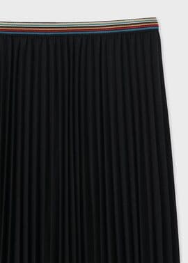 Paul Smith ブラック サイドプリーツスカート 日本製 R49 ウィメンズ プリーツ スカート ｜ポール・スミス