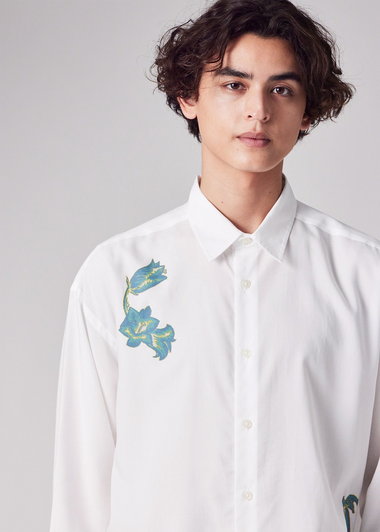 "Drawing Floral" シャツ