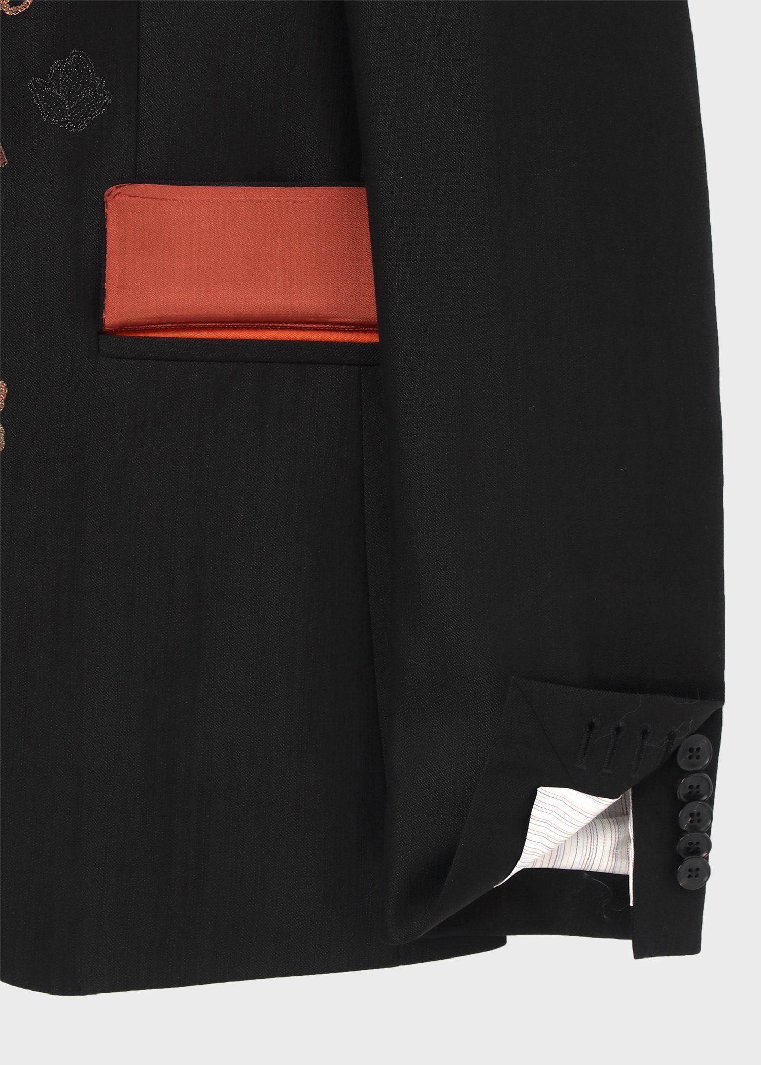 ドレープツイル エンブロイダリー シングル2Bジャケット