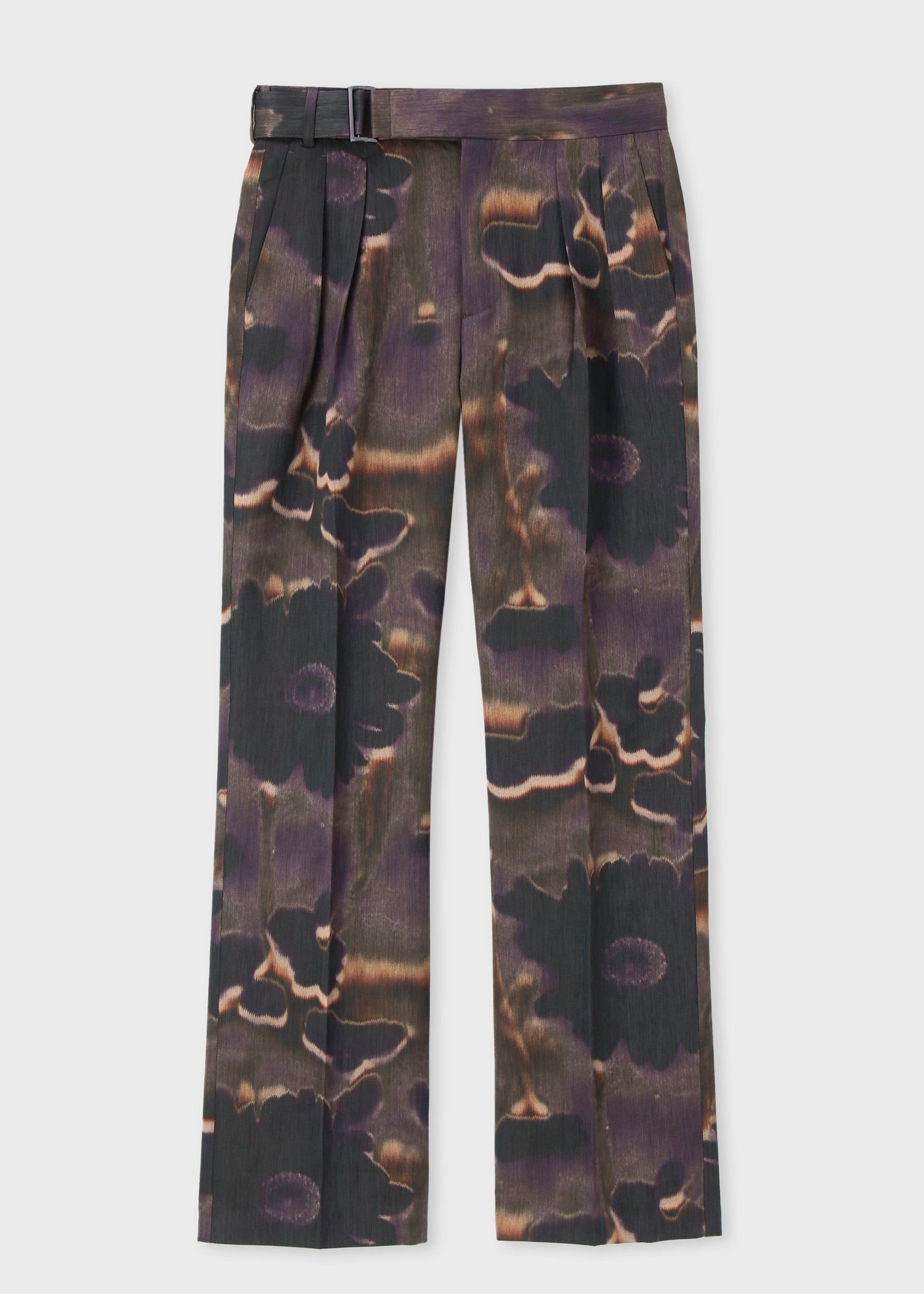 "Field Flowers" ベルトフロント ワイドトラウザーズ