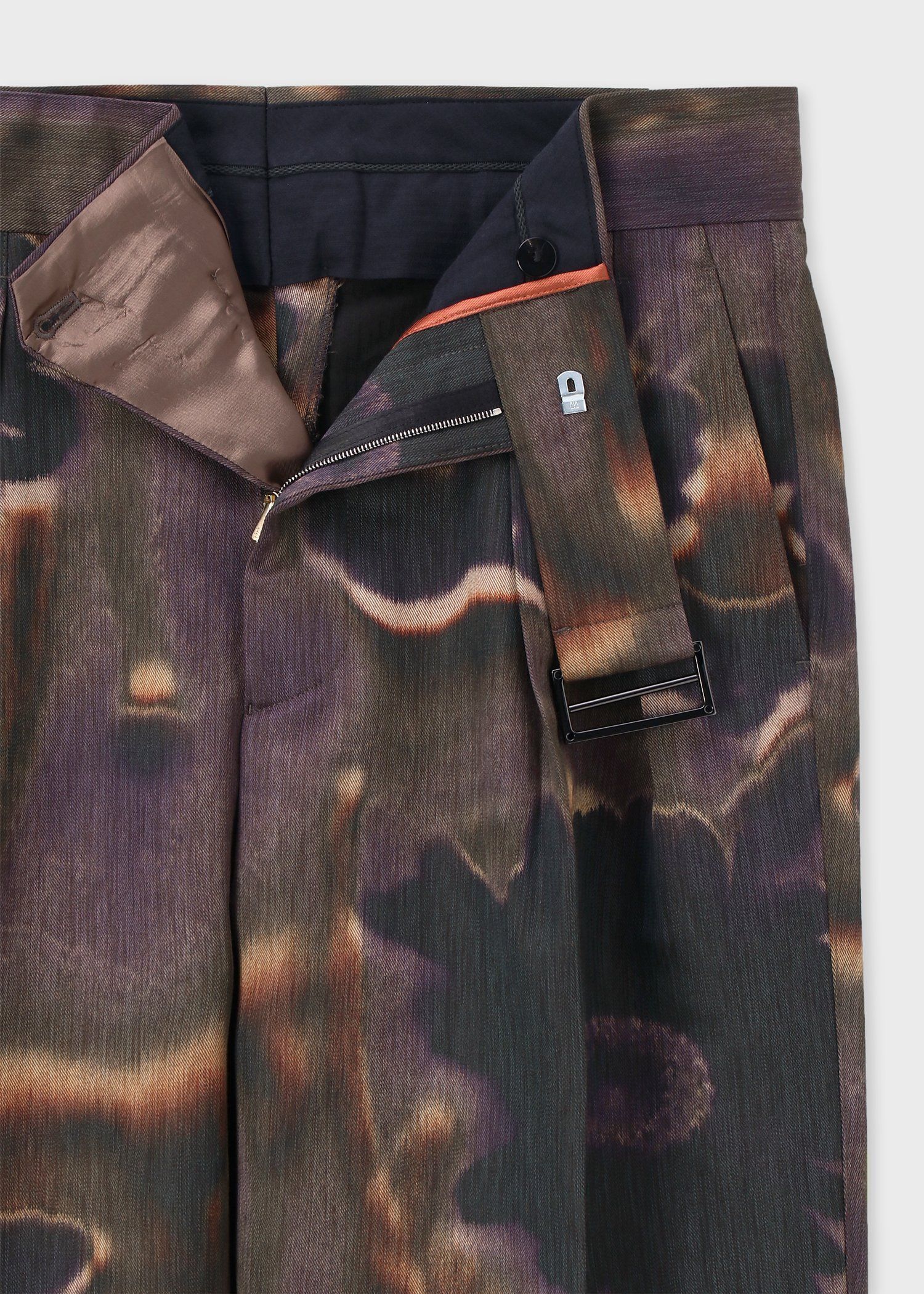 "Field Flowers" ベルトフロント ワイドトラウザーズ