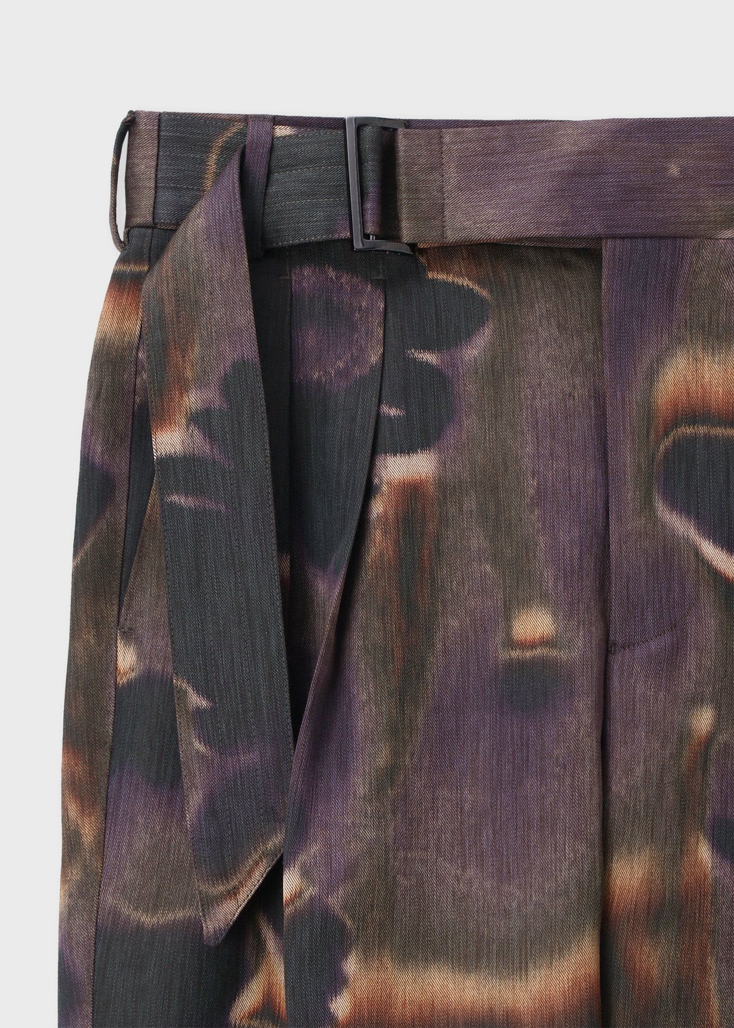 "Field Flowers" ベルトフロント ワイドトラウザーズ