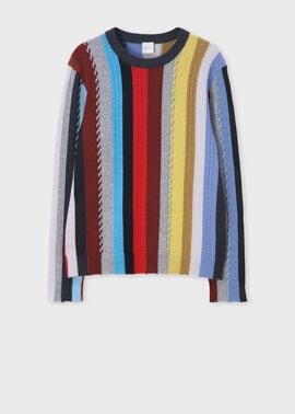 "Bold Signature Stripe" ニット