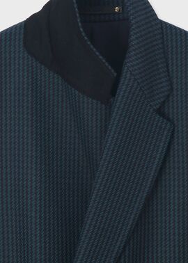 クラシックチェック バックベルト チェスターコート（ネイビー