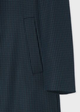 【美品】ポールスミス コットン チェスターコート 40ネイビー 裏地チェック 美品】ポールスミス コットン チェスターコート 40ネイビー 裏地