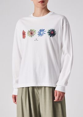 ポールスミスウィメン　スカーフプリント 長袖カットソー ウィメンズ マルチ フローラル プリント 長袖Tシャツ ｜ポール・スミス